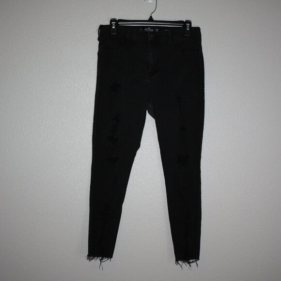 Hollister distressed black jeans size 11R - Picture 1 of 5